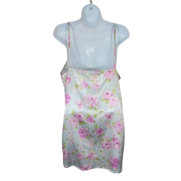Vintage Baby Blue & Purple Floral Plus Size Slip Dress Nightie Fairy Y2K Sz 2X - Picture 2 of 7